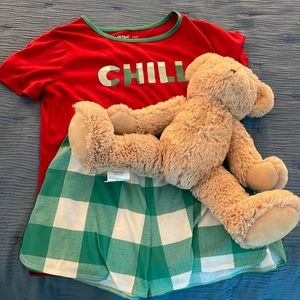 I’m selling a pajama set with a soft teddy bear